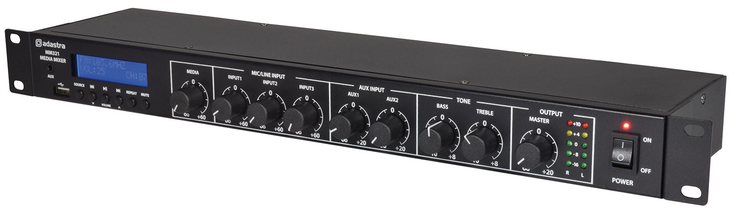 Adastra MM321 Rack Mixer + BT/USB/FM Player - view 3