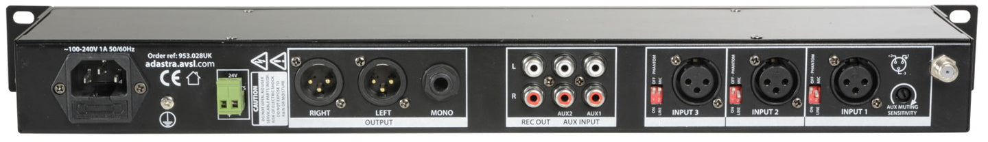 Adastra MM321 Rack Mixer + BT/USB/FM Player - view 2