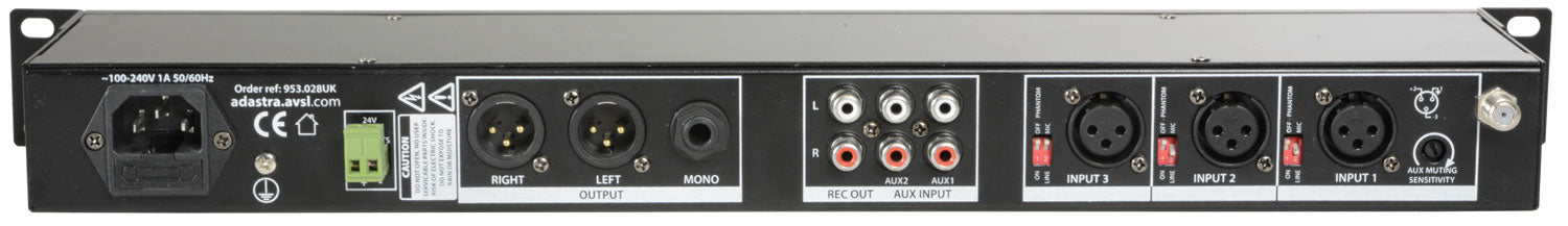 Adastra MM321 Rack Mixer + BT/USB/FM Player - view 2