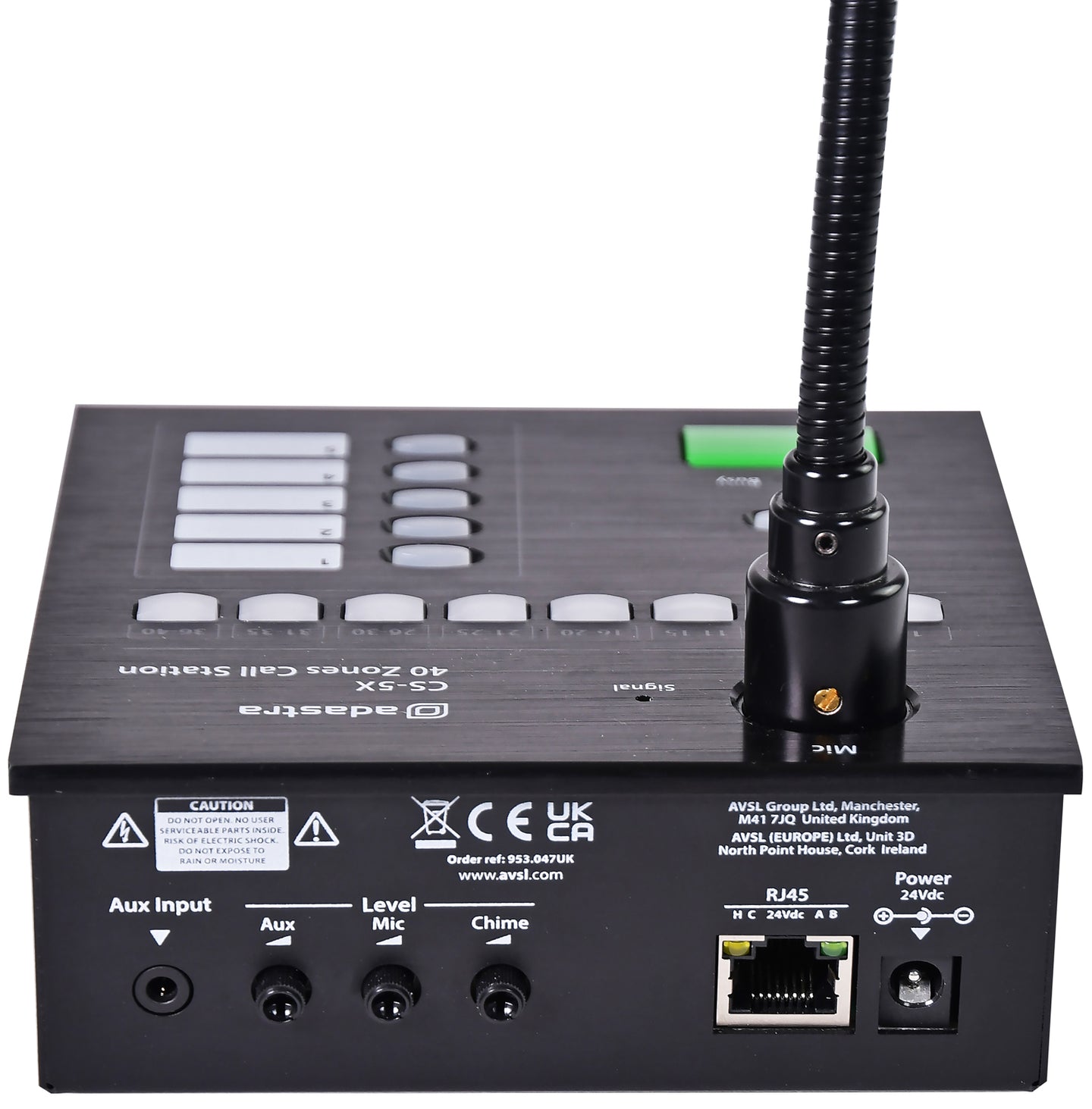 Adastra CS-5X Call Station for RX45 Audio Matrix - view 2