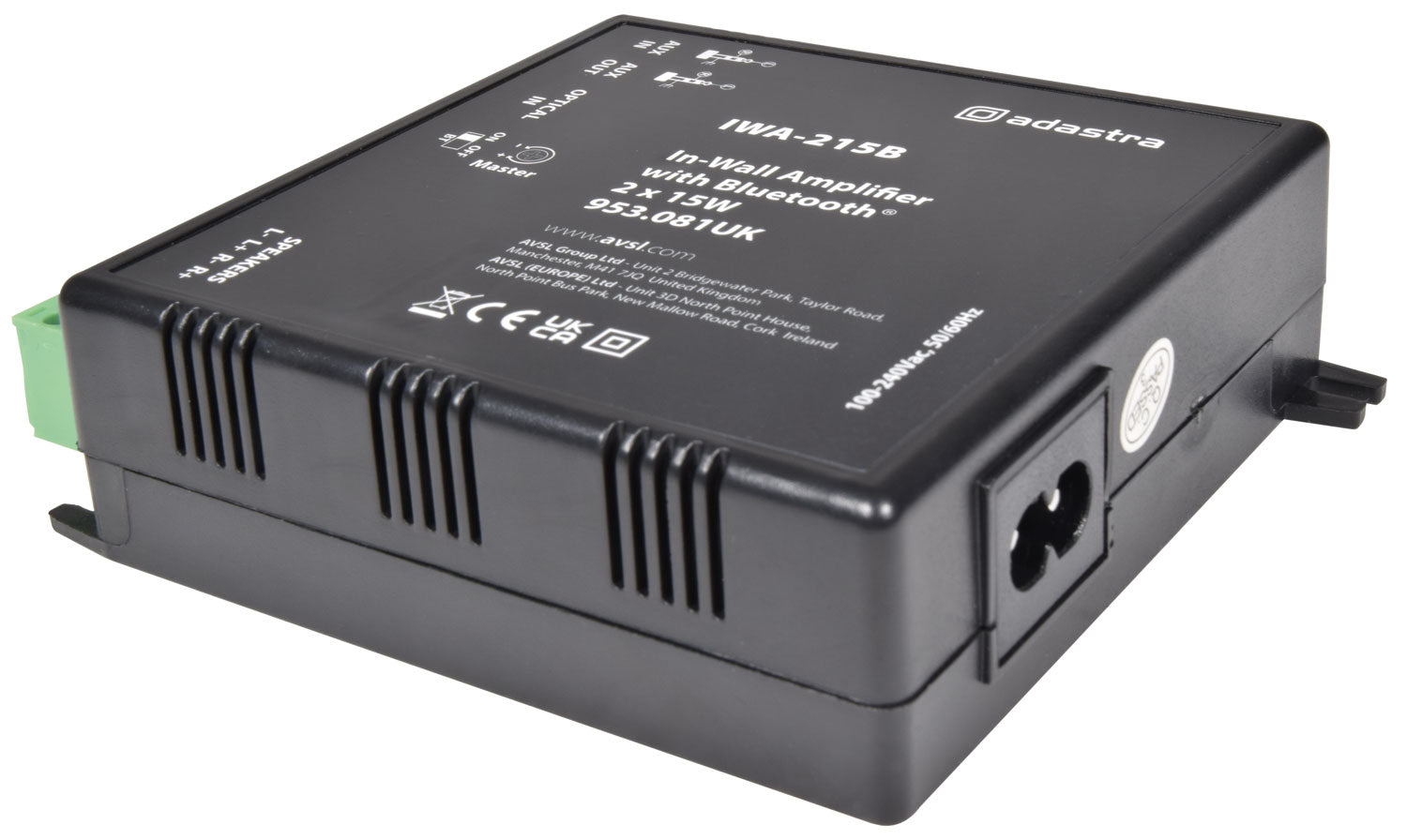 Adastra IWA215B In-wall Amplifier with Bluetooth 2 x 15W - view 3