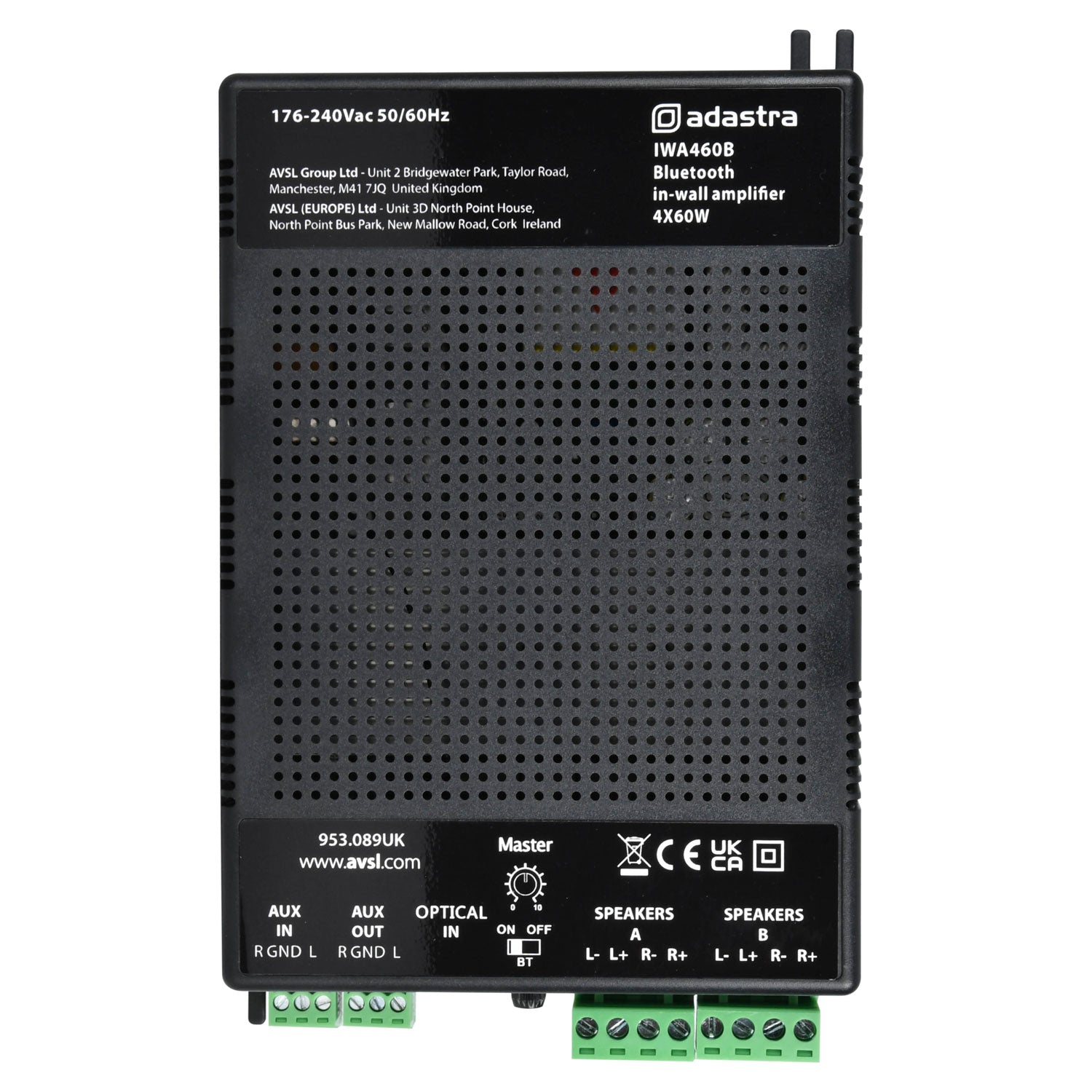 Adastra IWA460B In-wall Amplifier with Bluetooth 4 x 60W - view 4