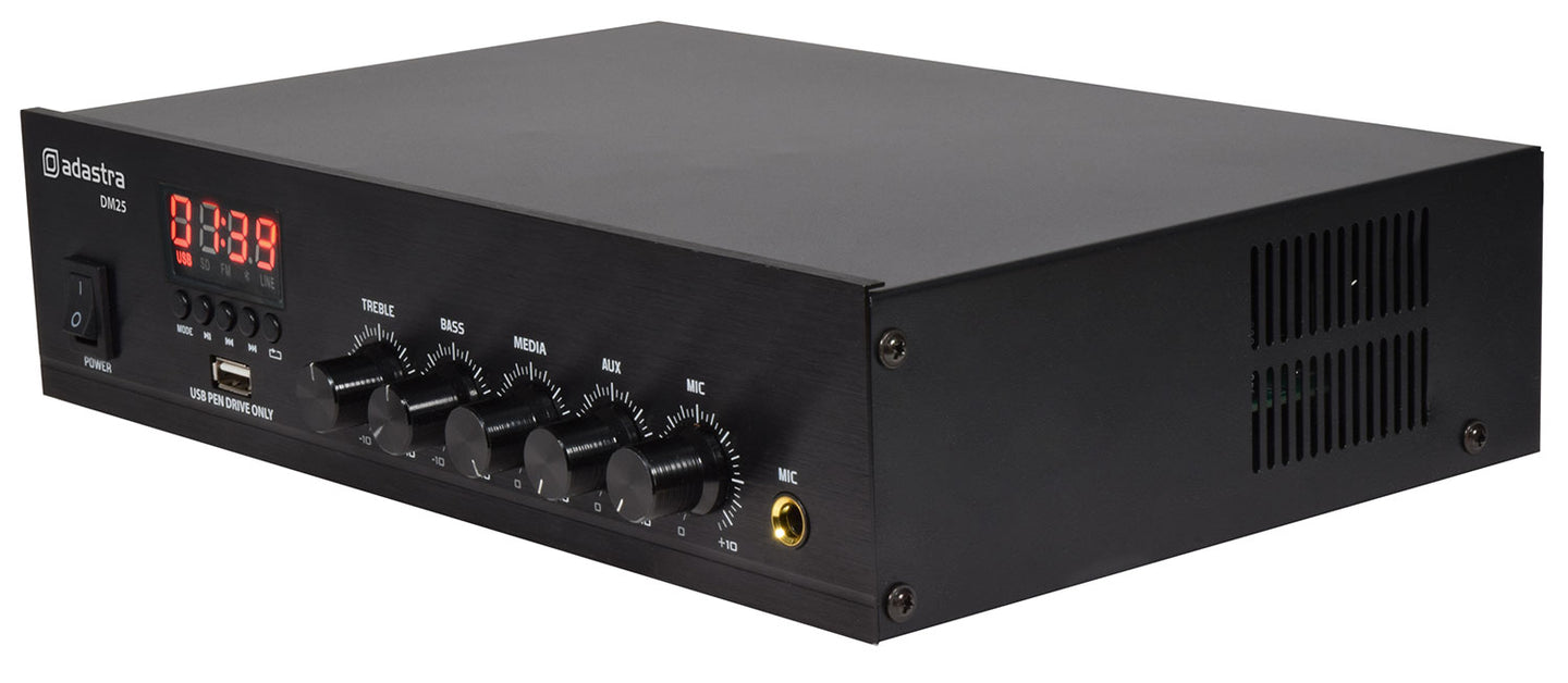 Adastra DM25 Digital 100V Mixer-Amp 25W - view 4