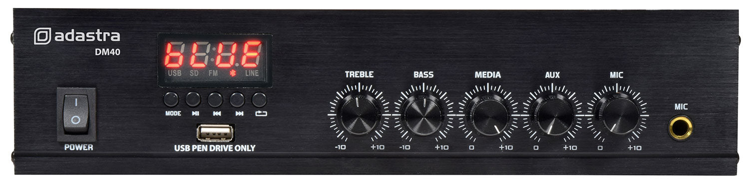 Adastra DM40 Digital 100V Mixer-Amp 40W