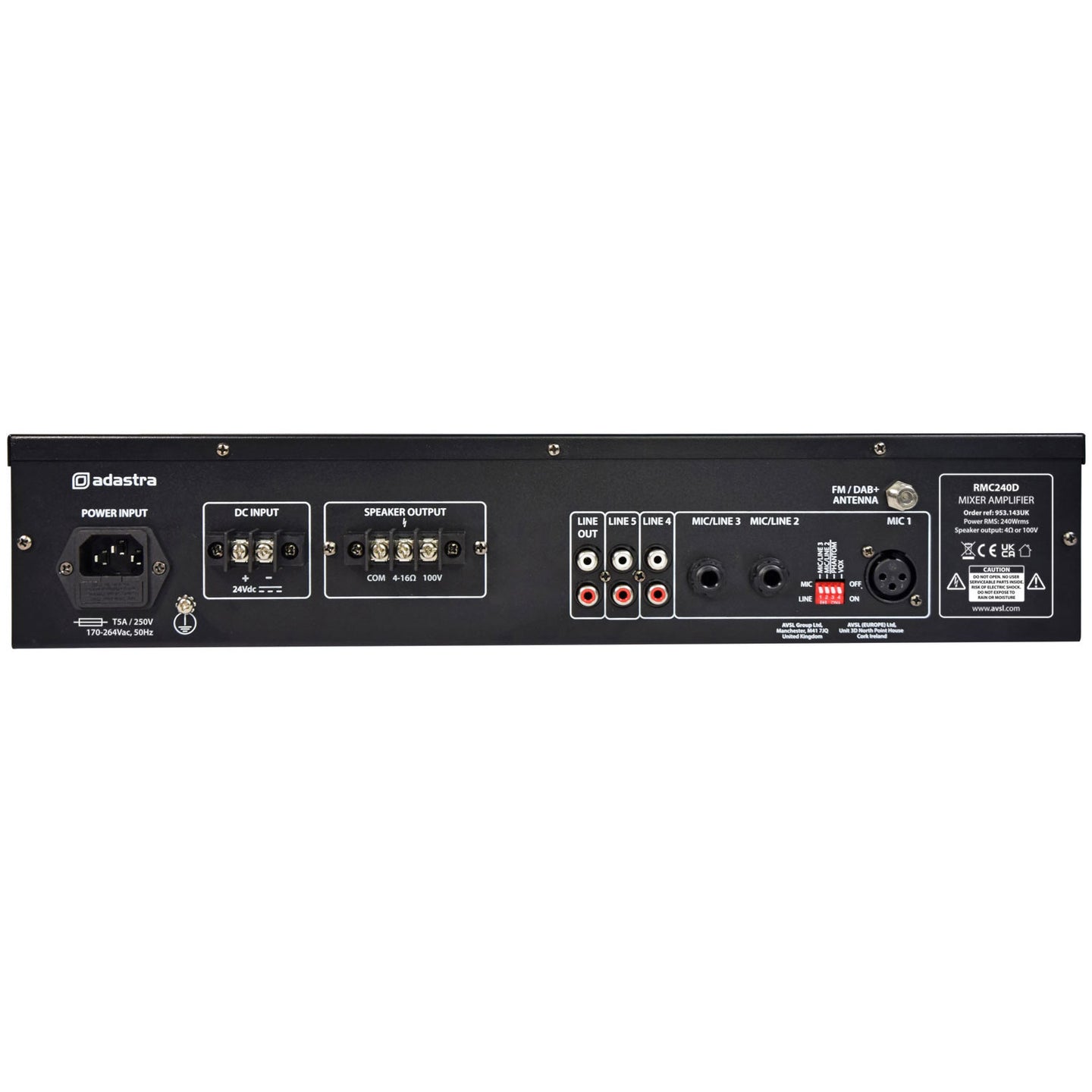 Adastra RMC240D Mixer-amp 240W + CD/BT/USB/SD/DAB/FM - view 4