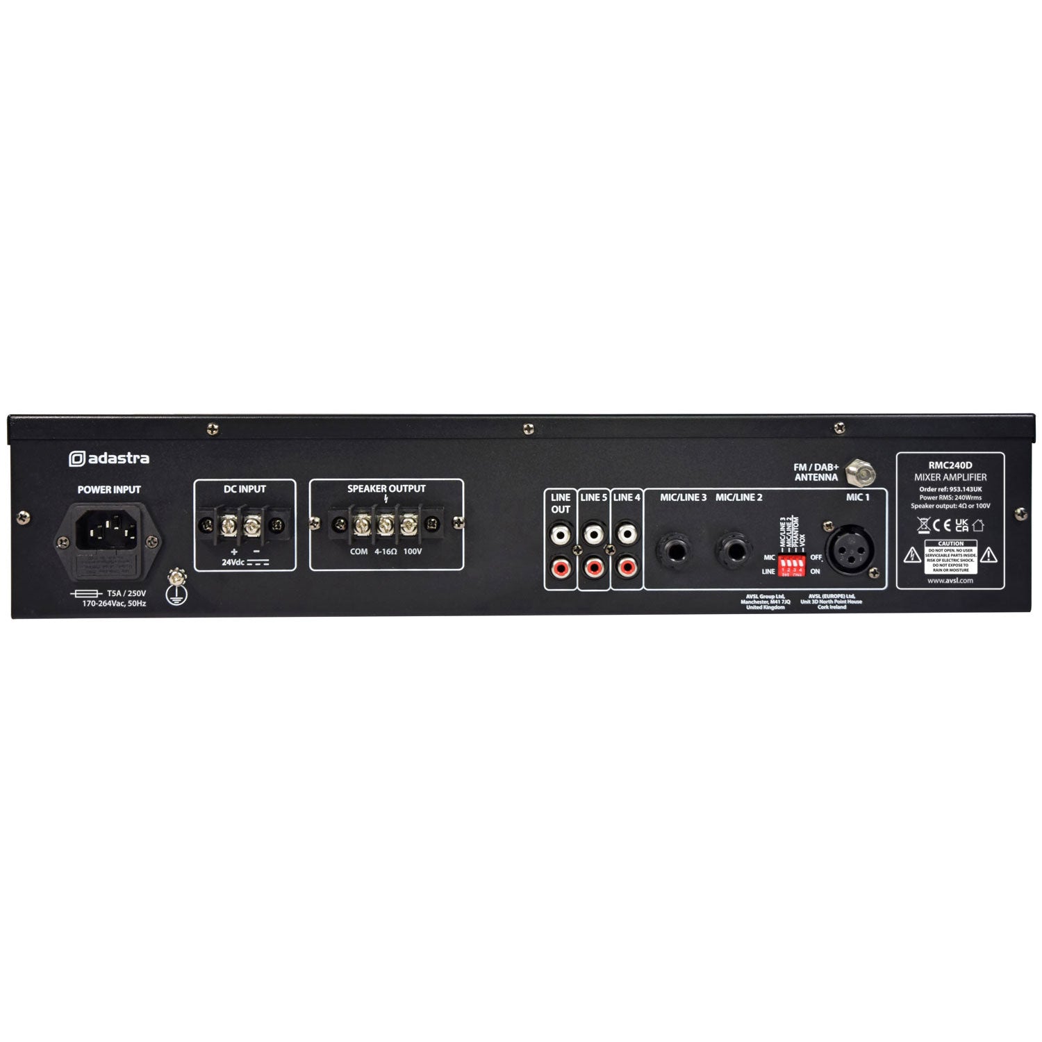 Adastra RMC240D Mixer-amp 240W + CD/BT/USB/SD/DAB/FM - view 4