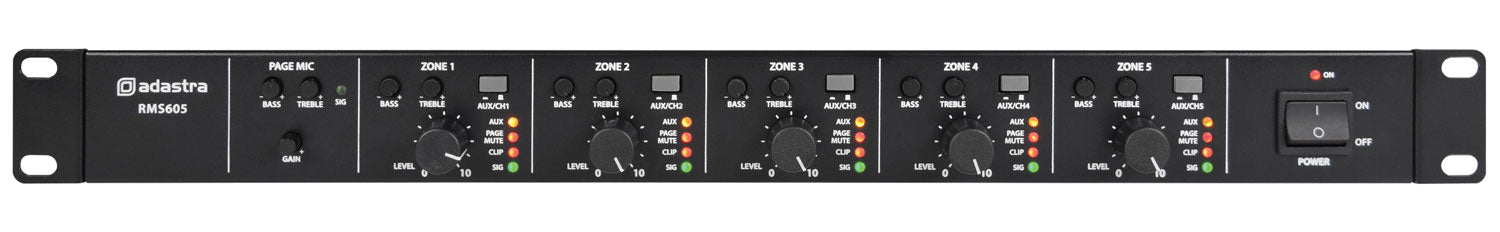 Adastra RMS605 Amplifier 100V - 5 x 60W