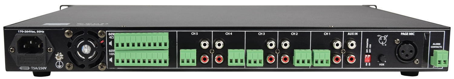 Adastra RMS605 Amplifier 100V - 5 x 60W - view 4