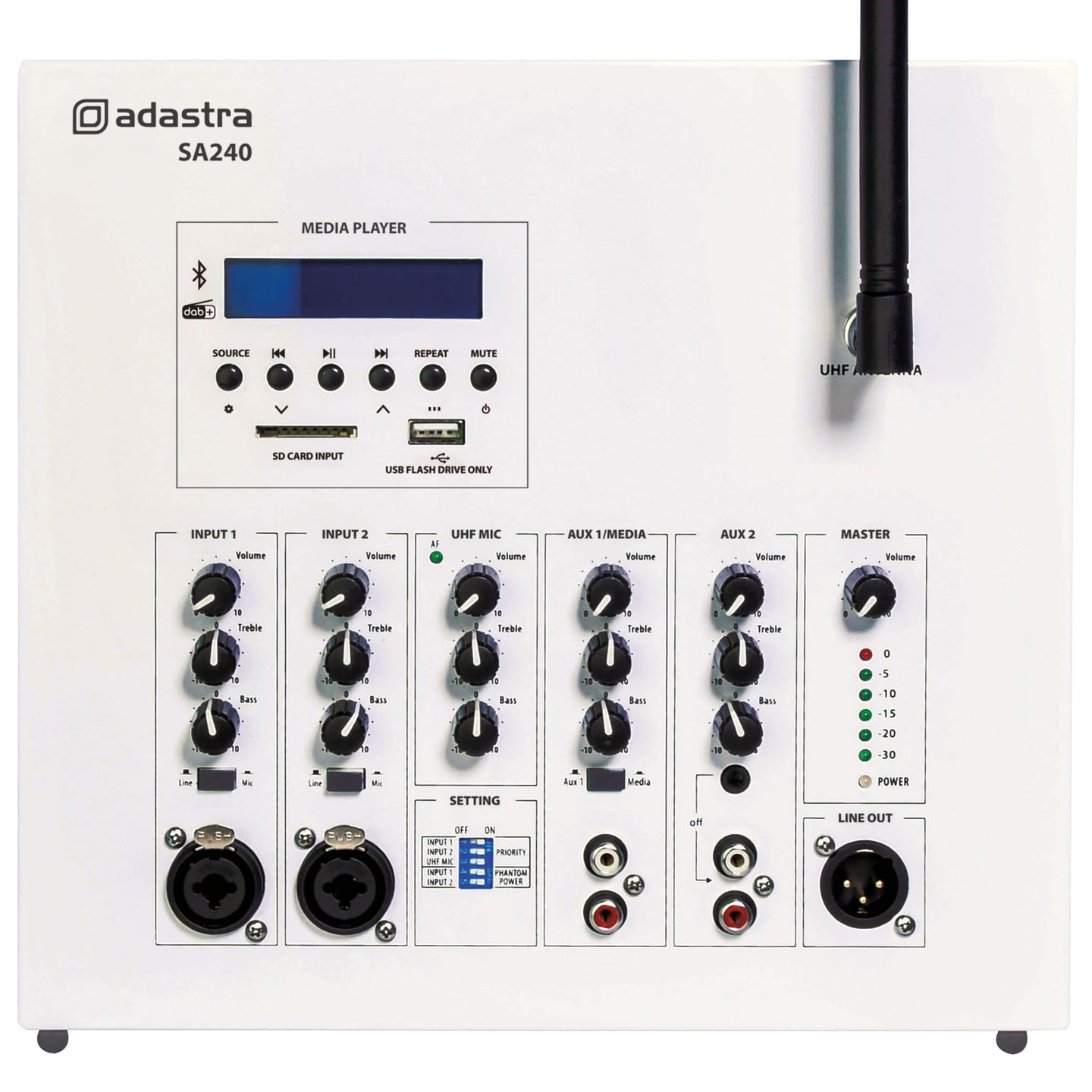 Adastra SA240 Secure Wall Amplifier 100V + UHF Mic - view 6