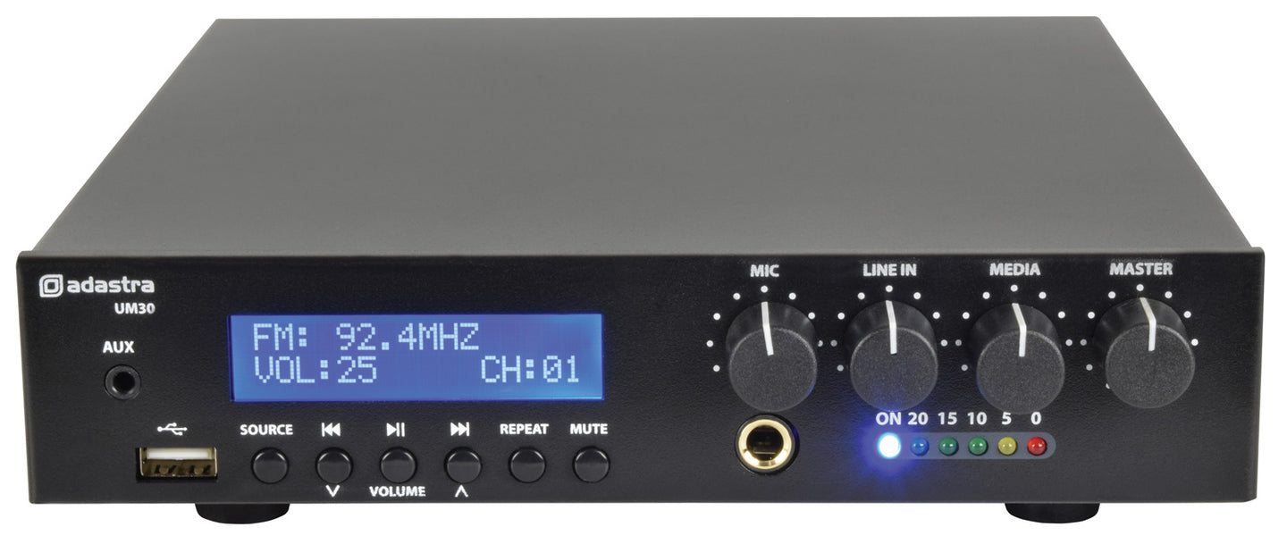 Adastra UM30 Compact 100V Mixer-Amp - view 2
