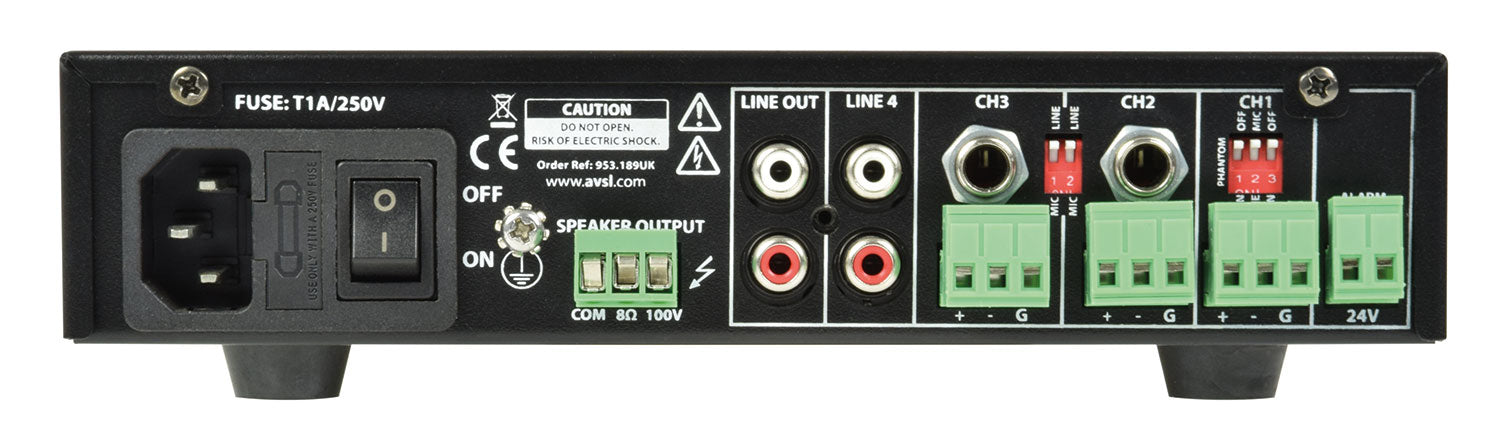 Adastra UA90 Compact 5ch 100V MixerAmp - view 2