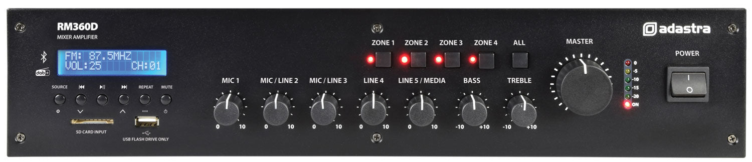 Adastra RM360D Mixer-amp 100V BT/DAB+