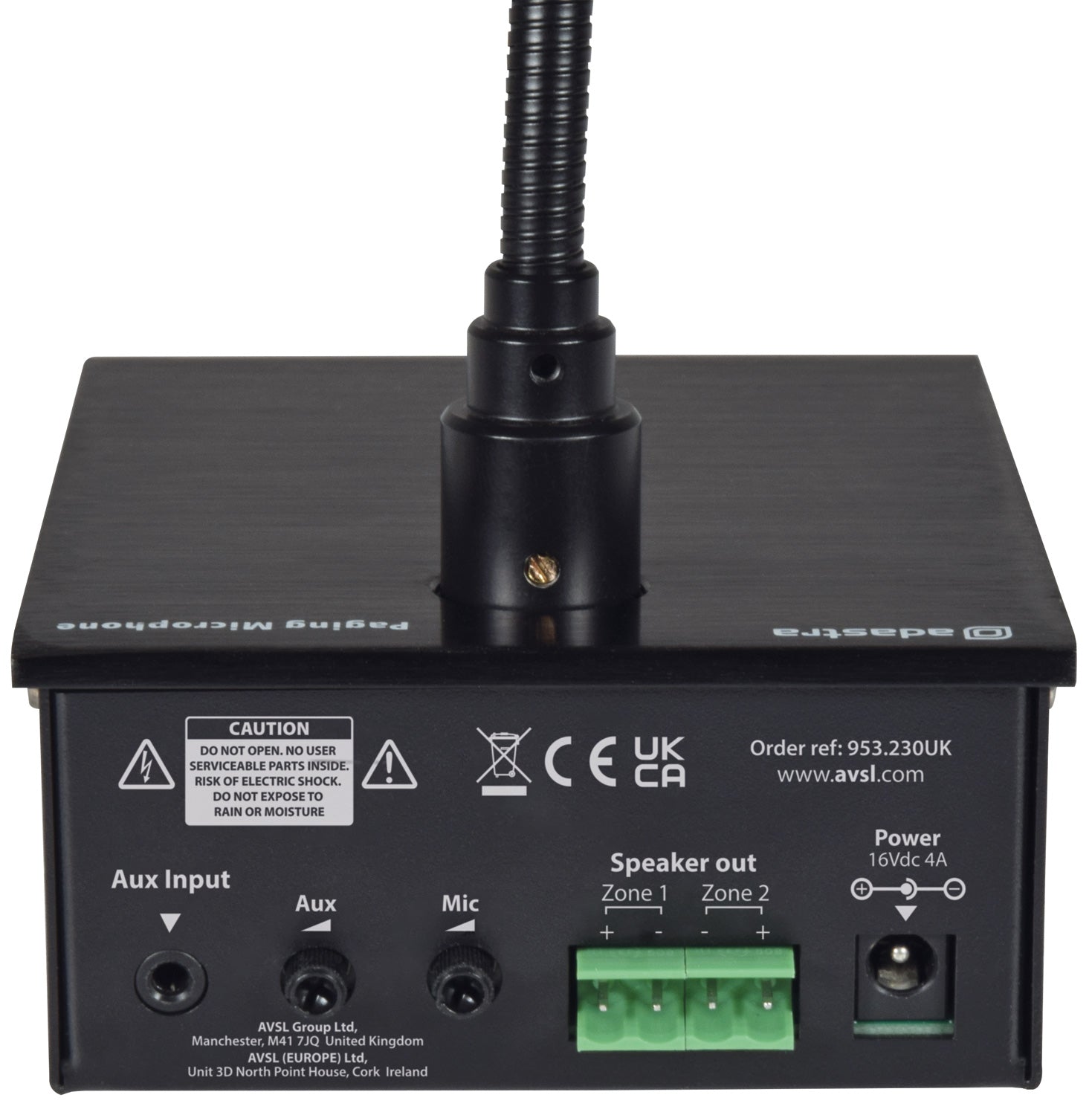 Adastra COM230 Paging Station with 2 x 30W Amplifier - view 4