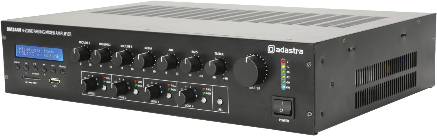 Adastra RM244V Mixer-amp with 4-zone paging - view 2
