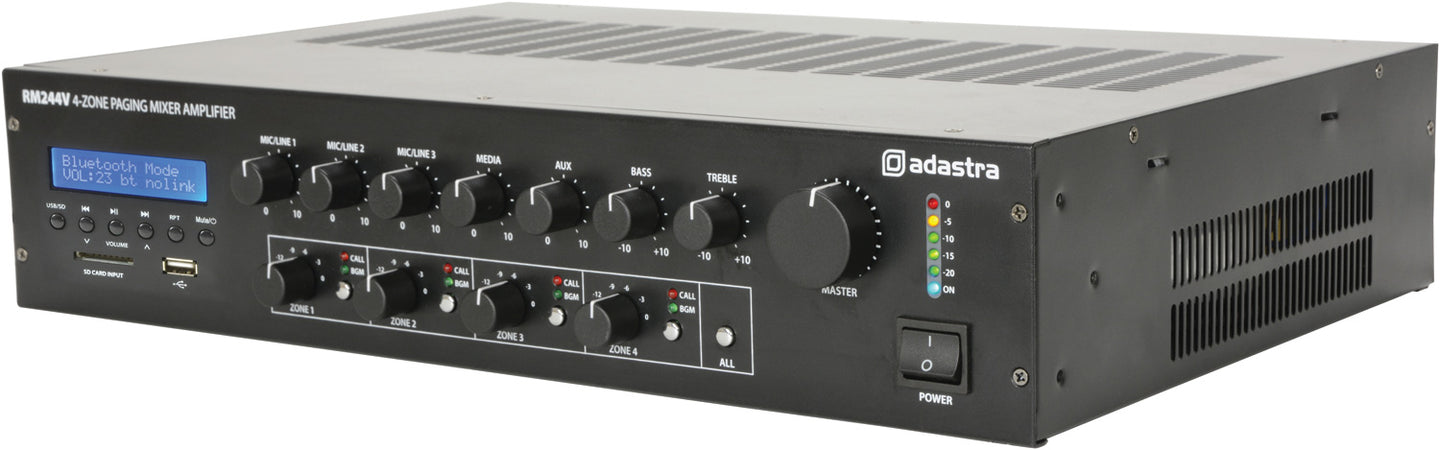 Adastra RM244V Mixer-amp with 4-zone paging - view 2