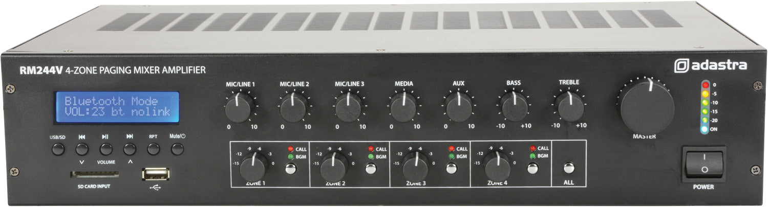 Adastra RM244V Mixer-amp with 4-zone paging - view 3