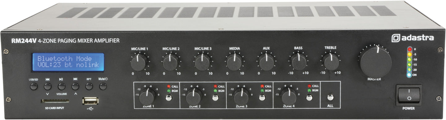 Adastra RM244V Mixer-amp with 4-zone paging - view 3