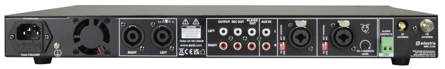 Adastra RMC-2150 Mixer-Amp 2 x 150W + CD/USB/DAB/FM/BT - view 4