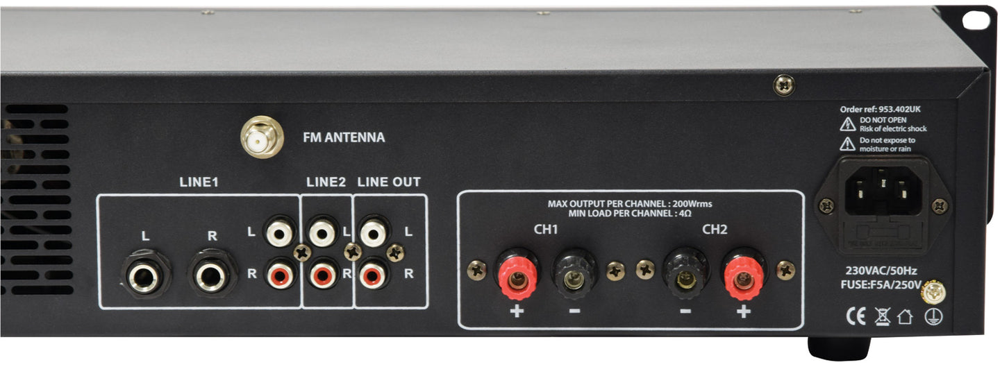 Adastra A2 Stereo PA Amplifier 2 x 200W - view 6