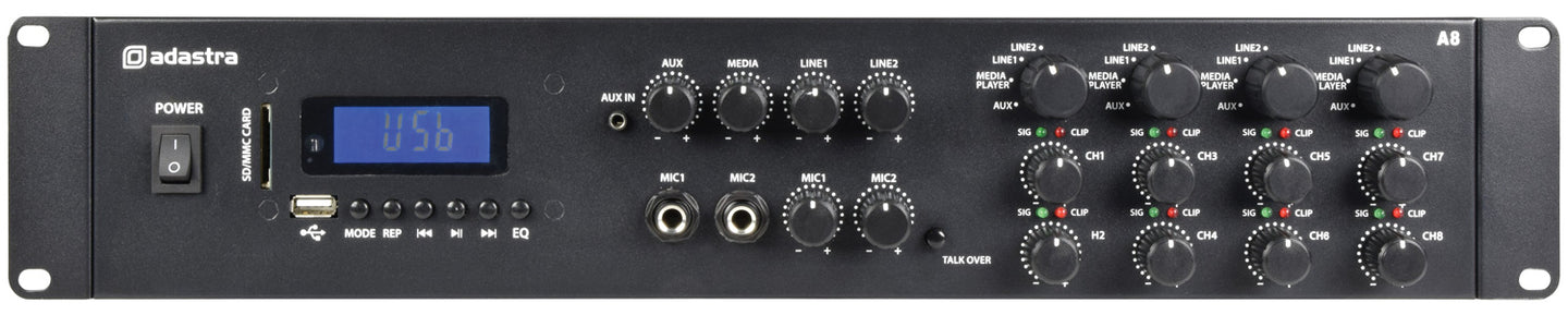 Adastra A8 Quad Stereo Amplfier 8x200W