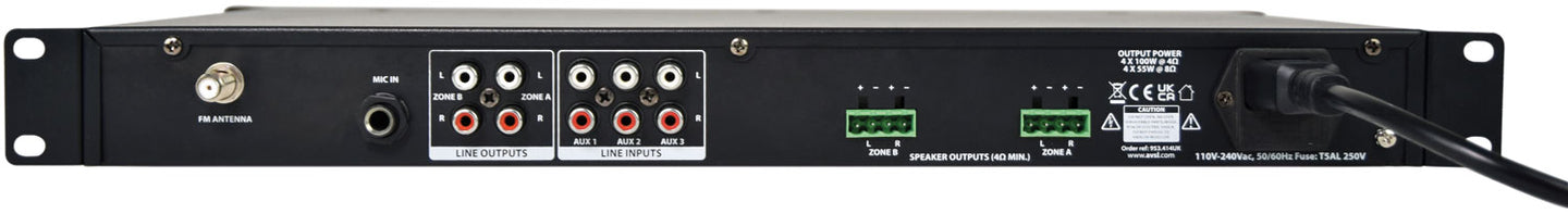 Adastra A14 Dual Stereo Amp 1U 4 x160W - view 5