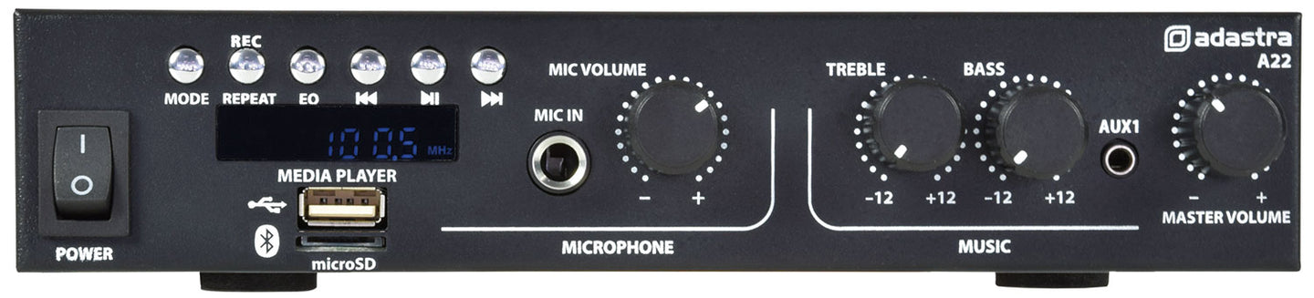 Adastra A22 Compact Stereo PA Amplifier