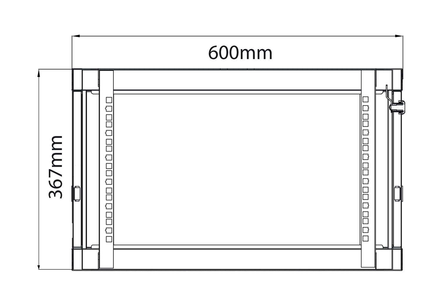 Adastra Rack Cabinet 6U x 450mm Deep - view 4