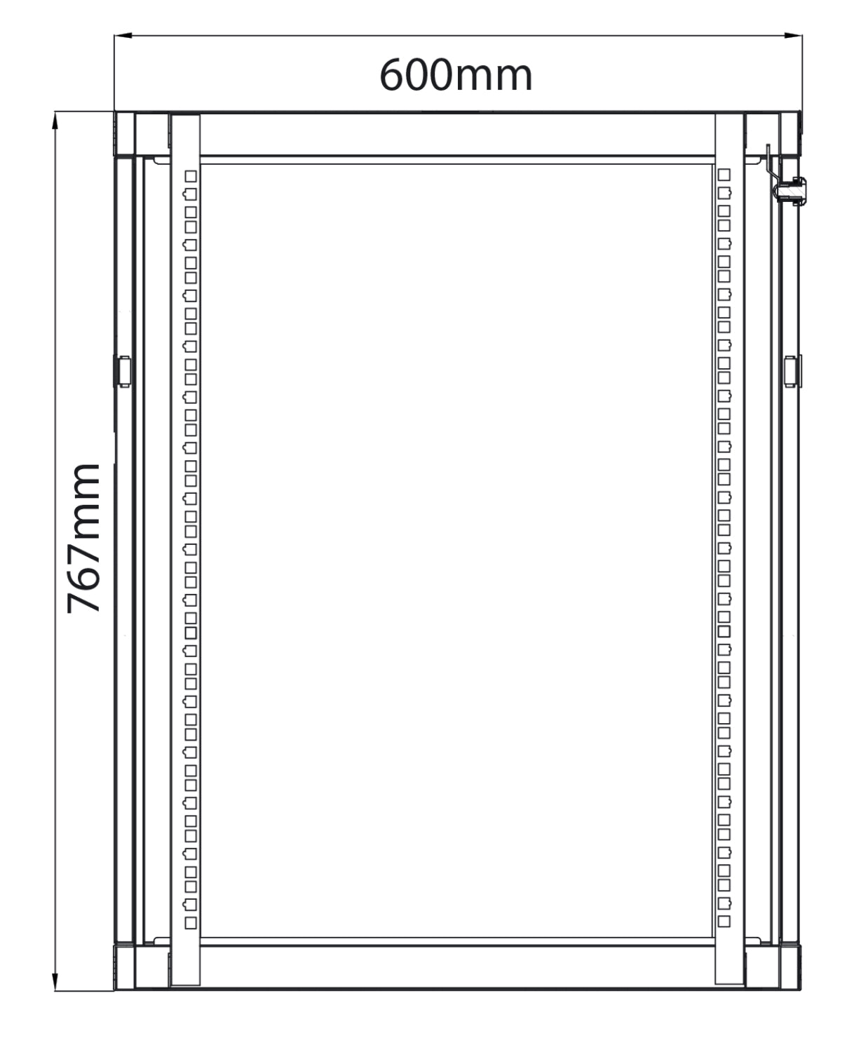 Adastra Rack Cabinet 15U x 450mm Deep - view 2