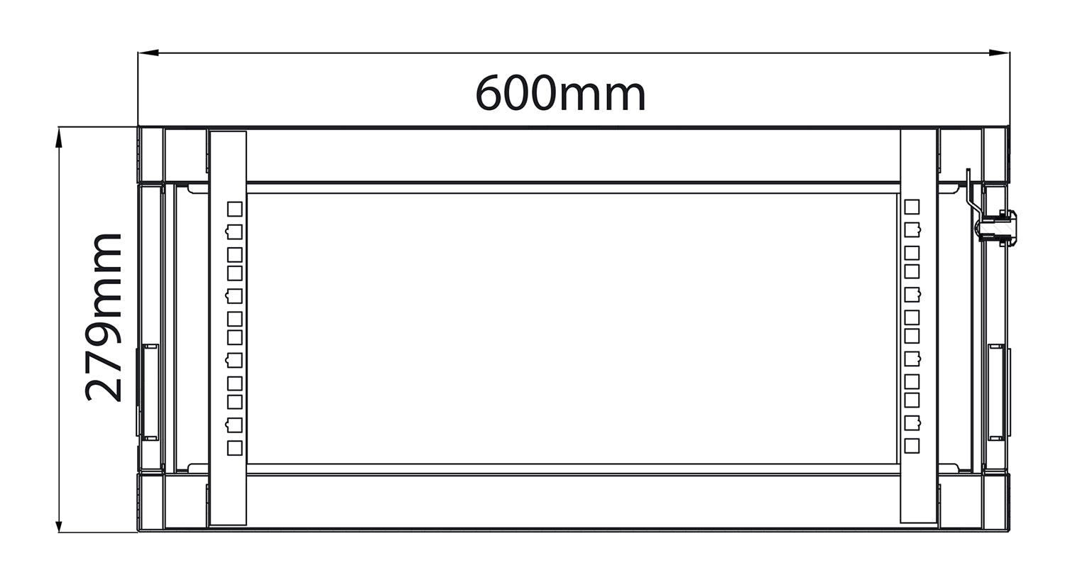 Adastra Rack Cabinet 4U x 600mm Deep - view 2