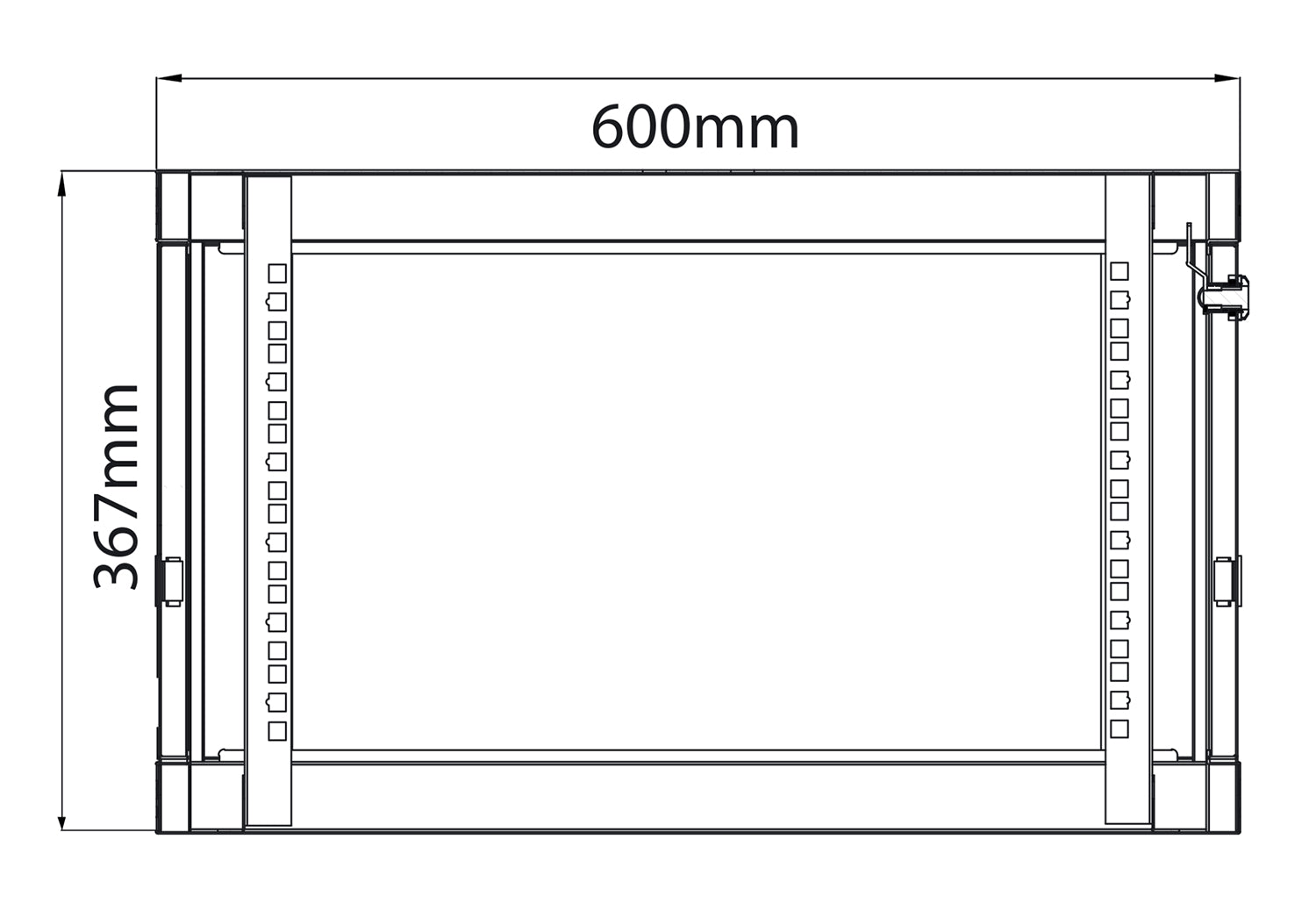 Adastra Rack Cabinet 6U x 600mm Deep - view 2