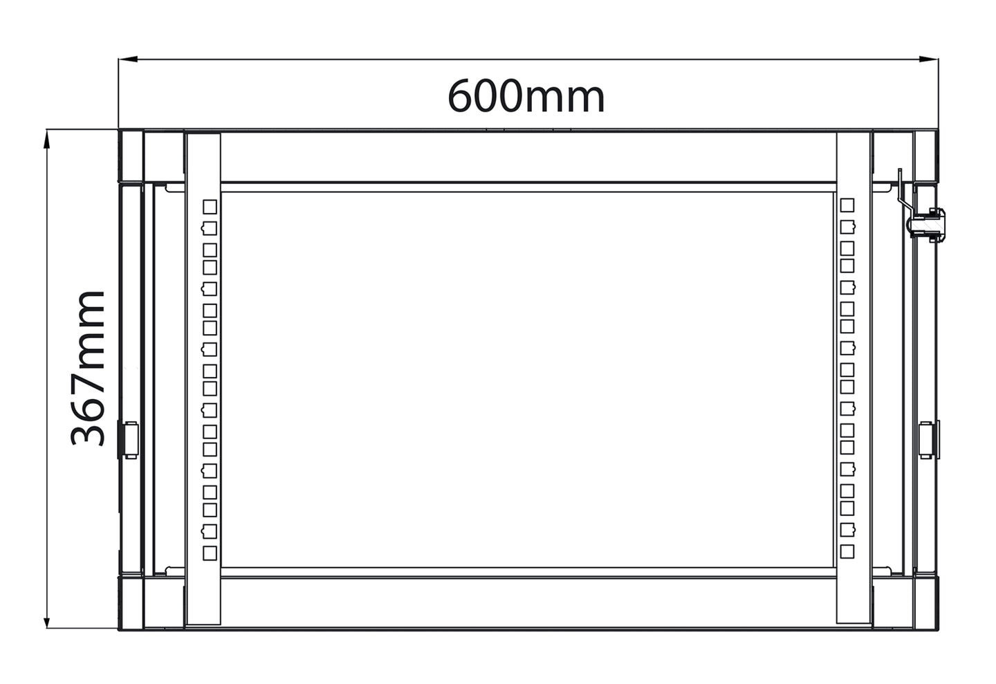 Adastra Rack Cabinet 6U x 600mm Deep - view 2