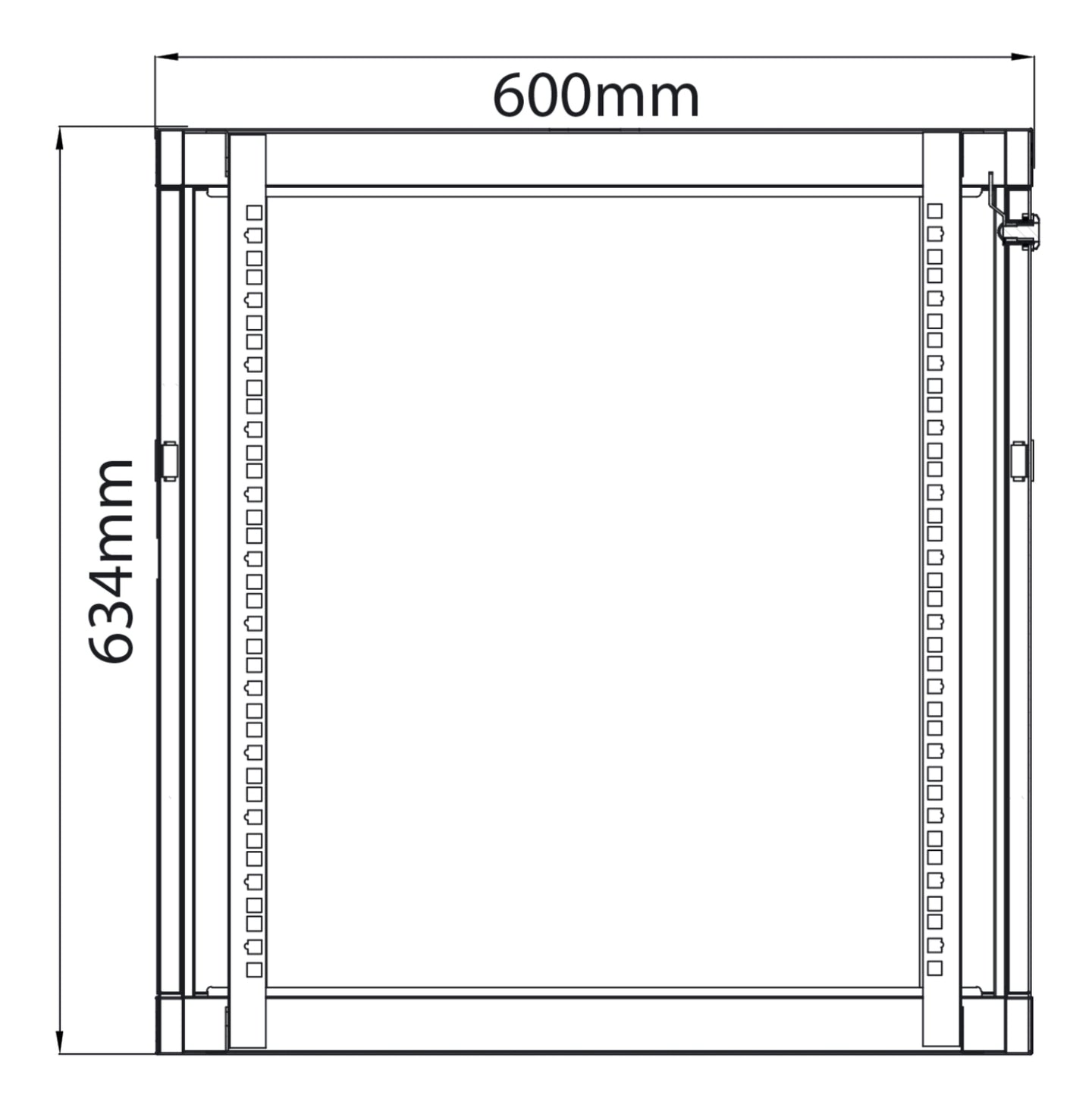 Adastra Rack Cabinet 12U x 600mm Deep - view 2