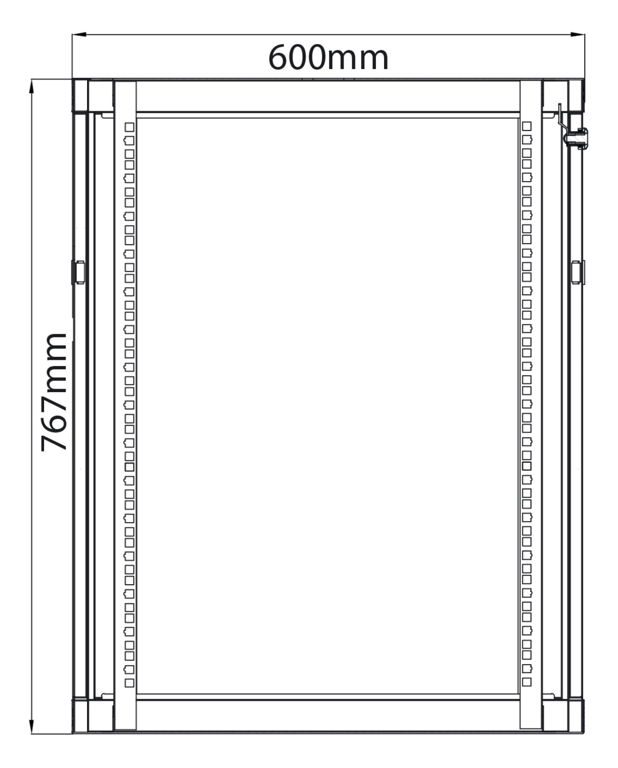 Adastra Rack Cabinet 15U x 600mm Deep - view 2