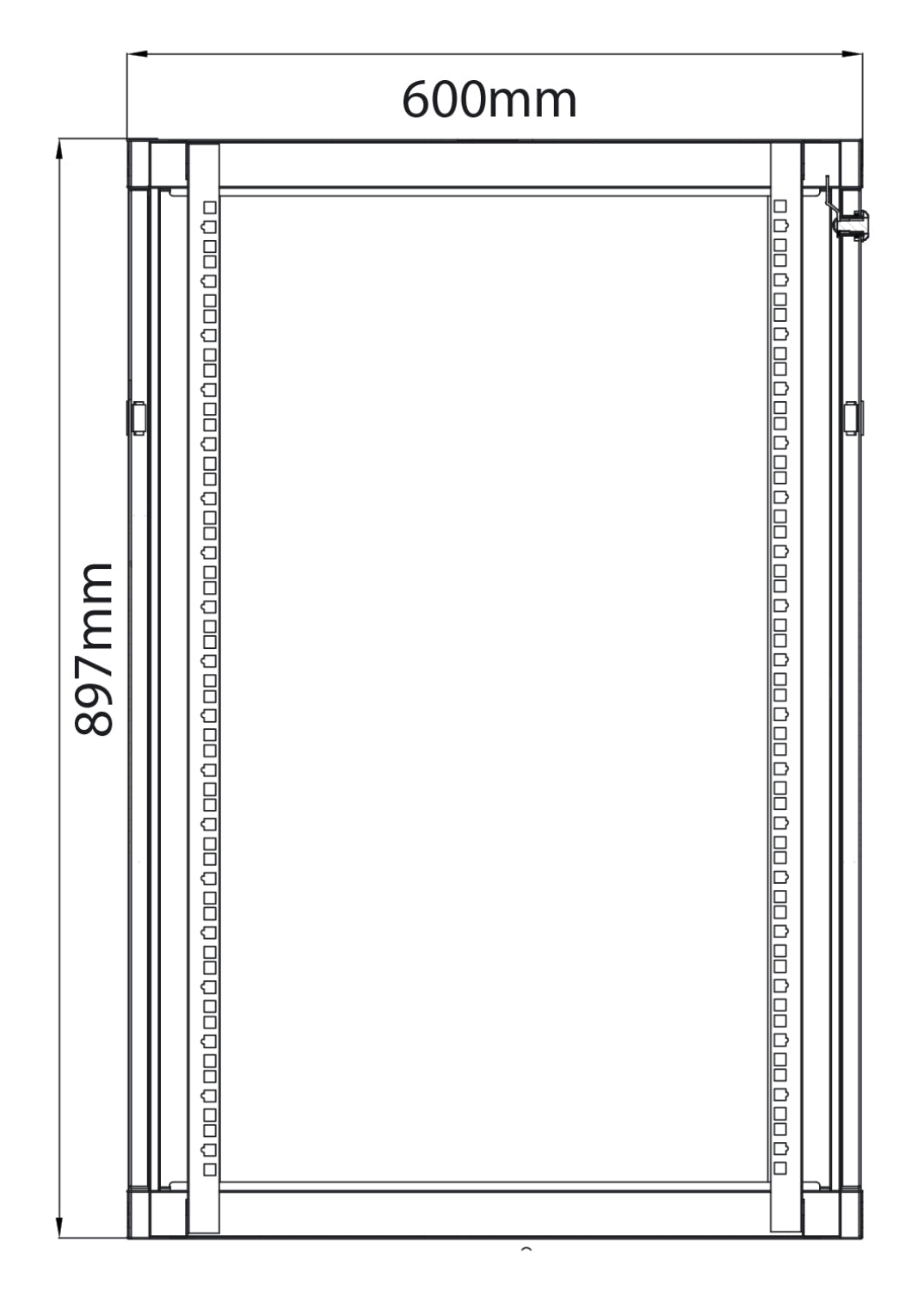 Adastra Rack Cabinet 18U x 600mm Deep - view 2