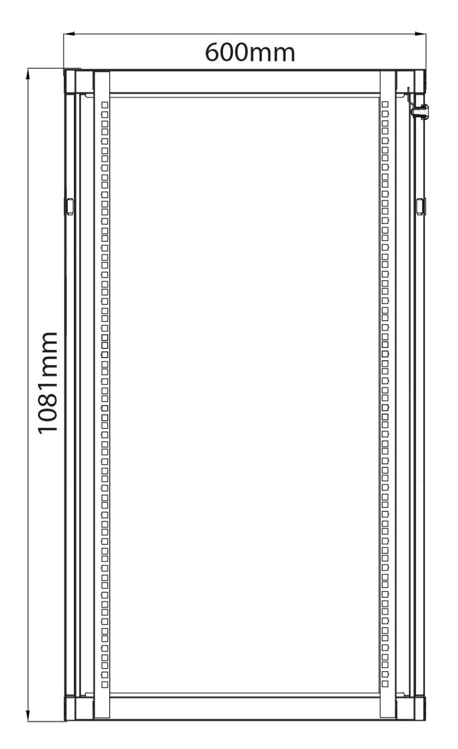 Adastra Rack Cabinet 22U x 600mm Deep - view 2