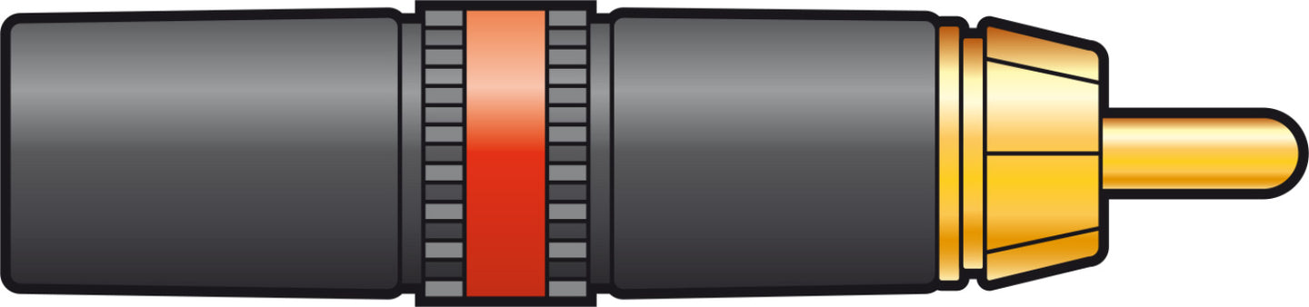 NEUTRIK® NYS373-2, RCA phono plug - red ID band