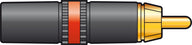 NEUTRIK® NYS373-2, RCA phono plug - red ID band