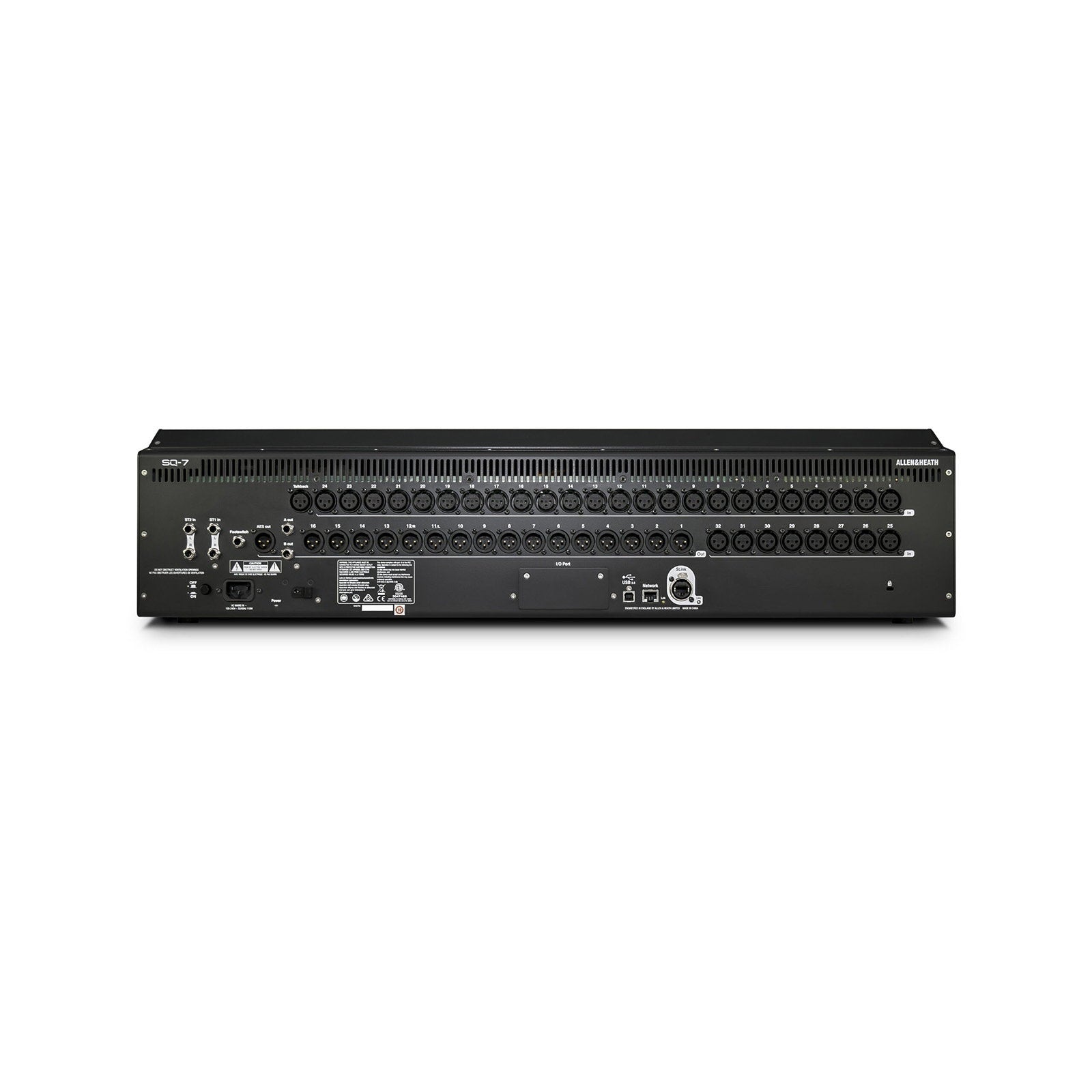 Allen & Heath 48 Channel / 36 Bus Digital Mixing Console SQ7 - Back Panel and Connections