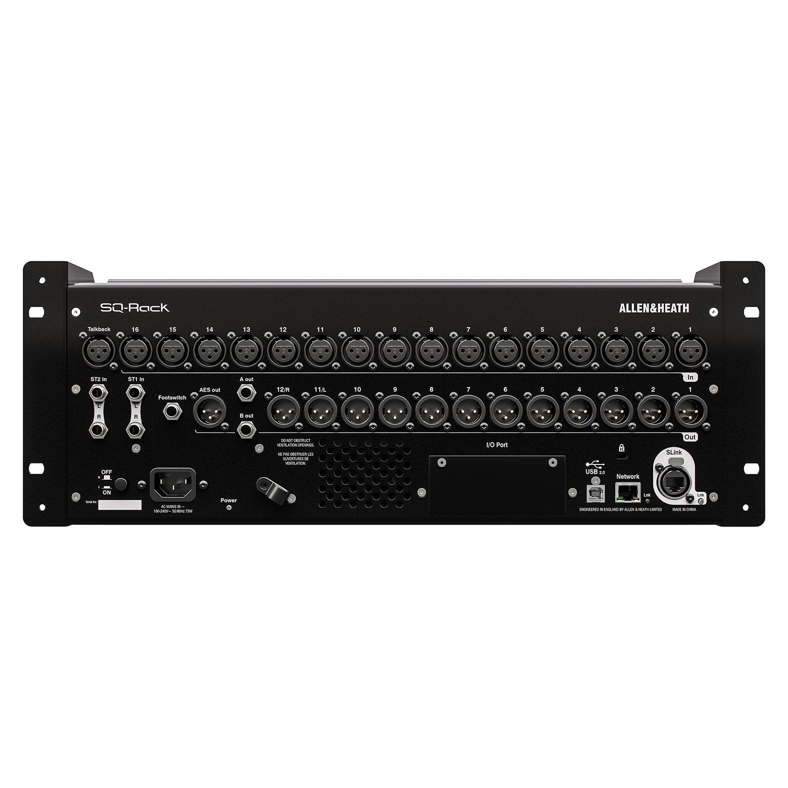 Allen & Heath 48ch Digital Mixer 16 Mic/Line 12 XLR out SQ-Rack  - Alternate View 4