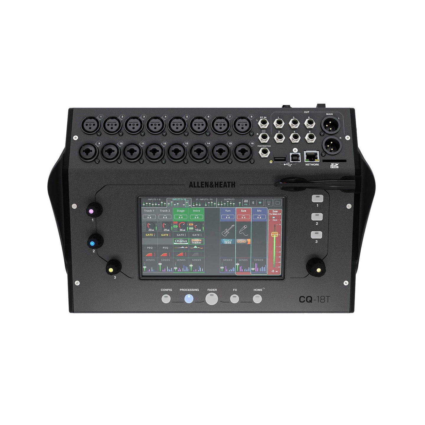 Allen & Heath Small Format Digital Mixing Console CQ18T  - Back Panel and Connections