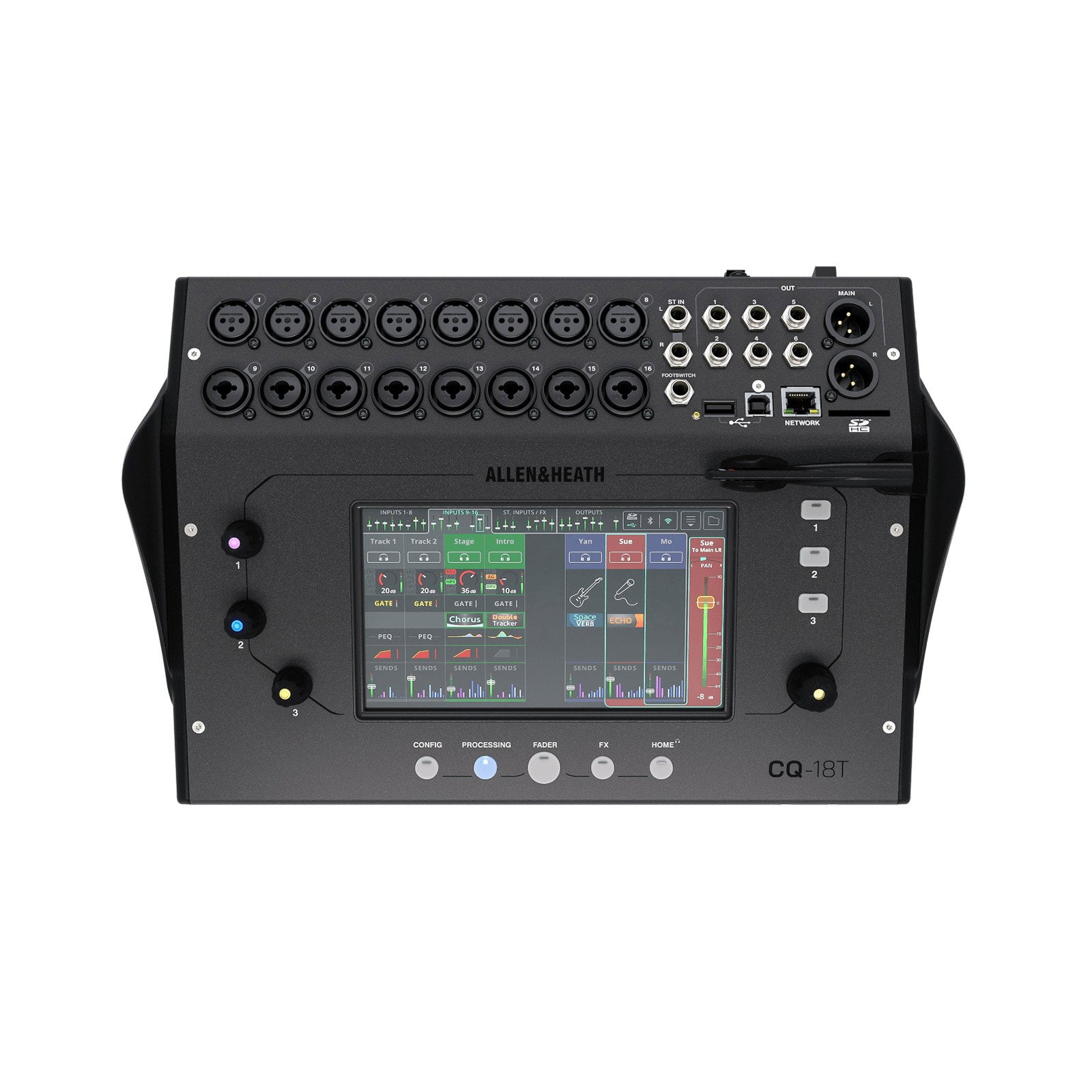 Allen & Heath Small Format Digital Mixing Console CQ18T  - Back Panel and Connections