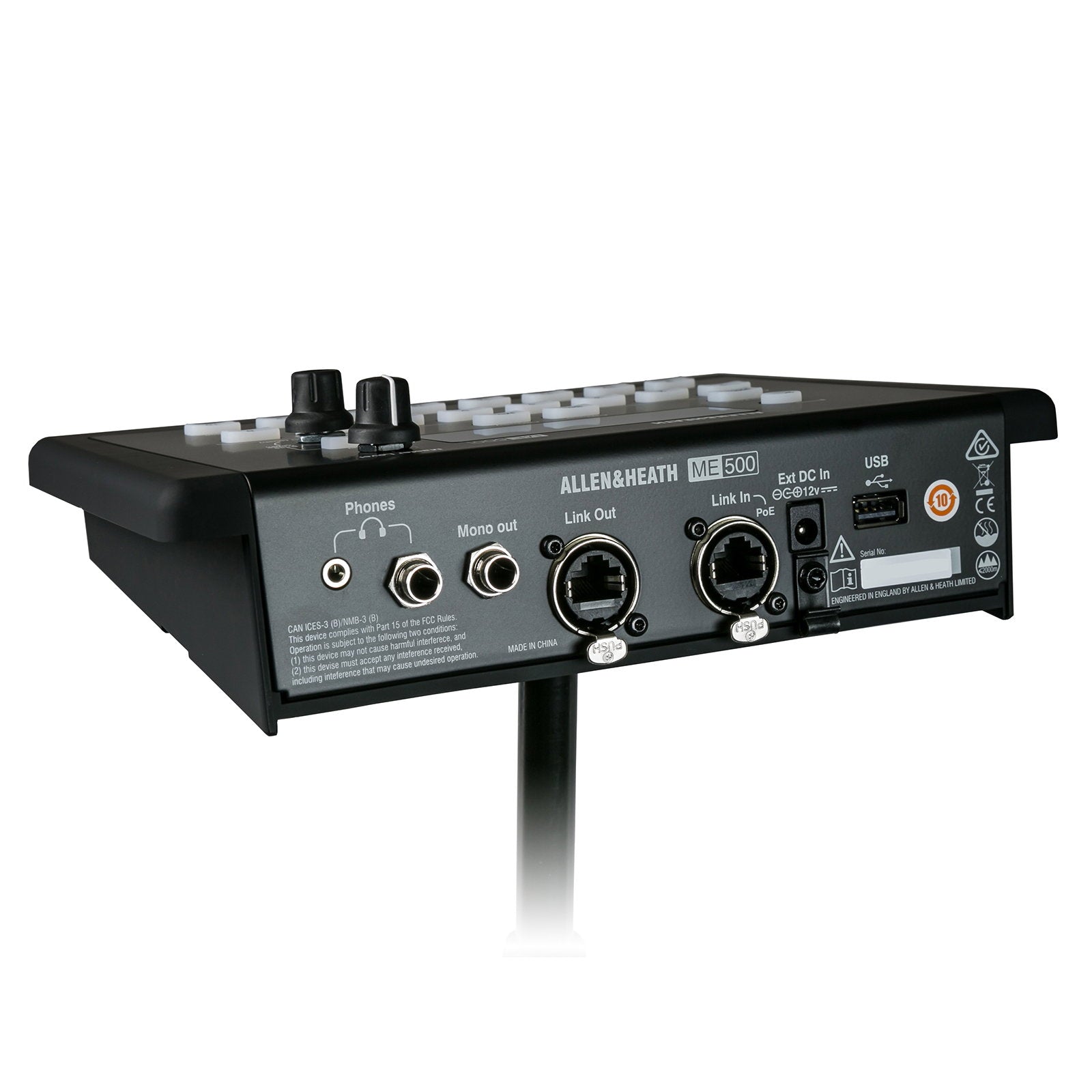 Allen & Heath 16 Channel Personal Mixer ME-500  - Back Panel and Connections