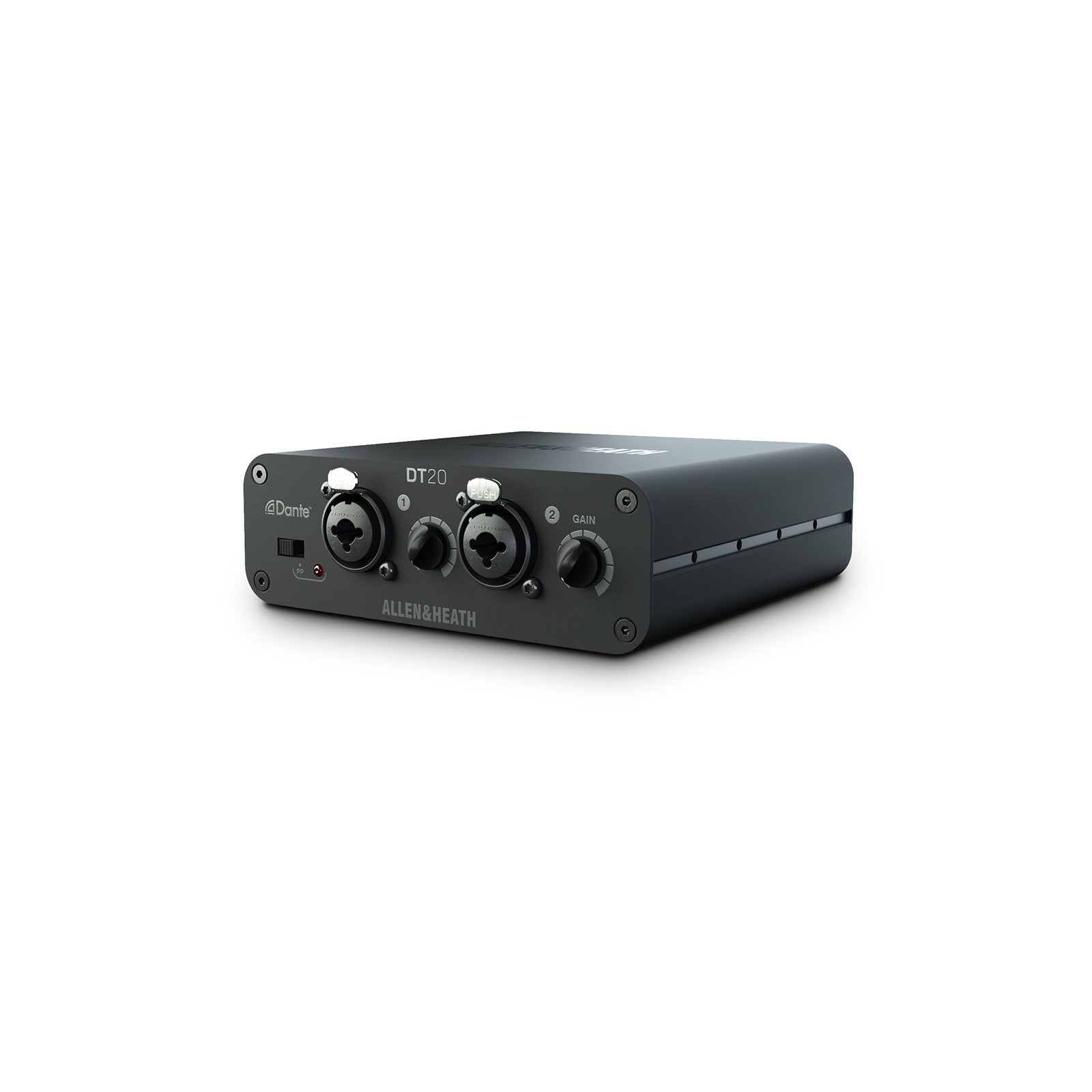Allen & Heath Dante Input Interface – 2 In (No PSU) DT20M - Back Panel and Connections