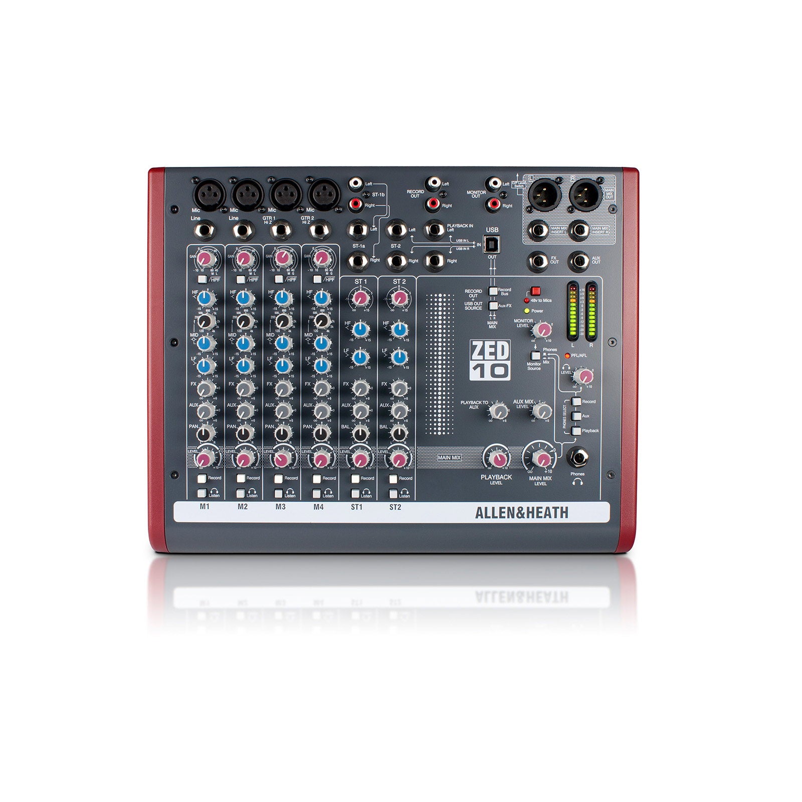 Allen & Heath Compact Stereo Mixer ZED-10 - Main View