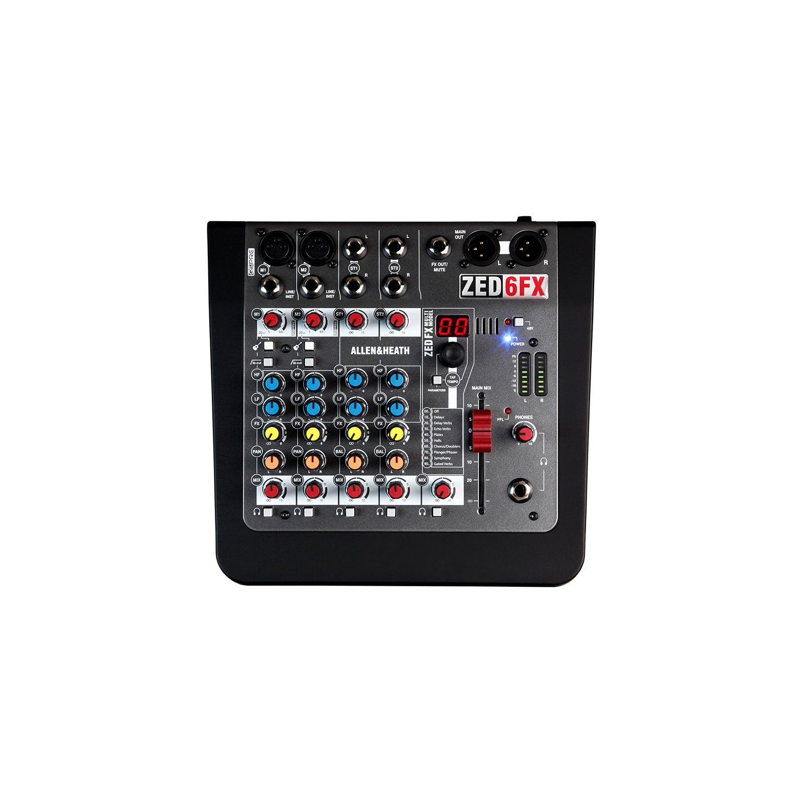 Allen & Heath Compact Stereo Mixer ZED6FX - Main View