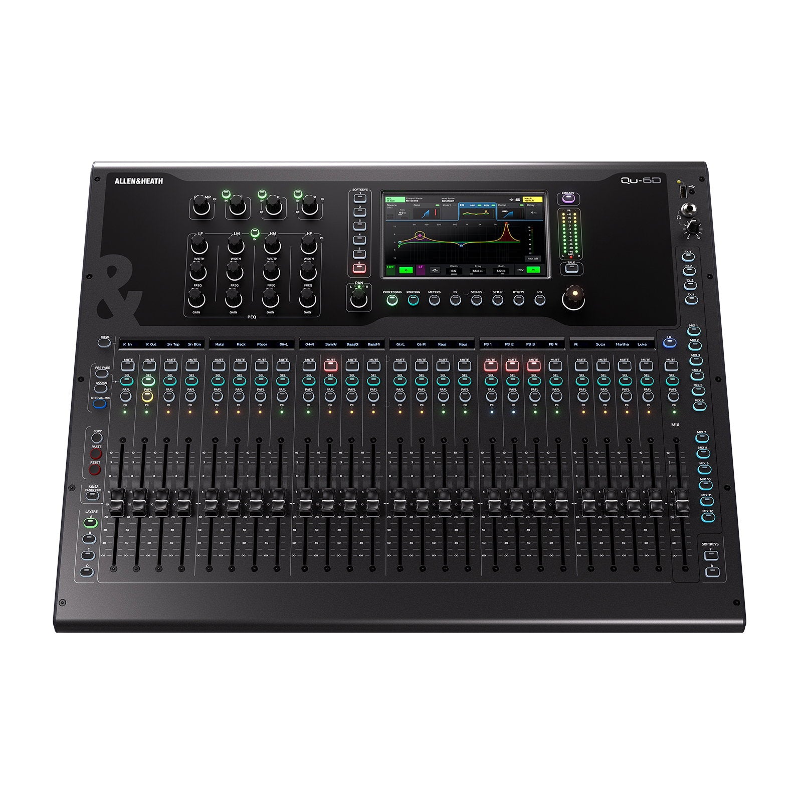 Allen & Heath Digital Mixing Console With 24 Faders and 16x16 Dante Qu-6D - Alternate View 3