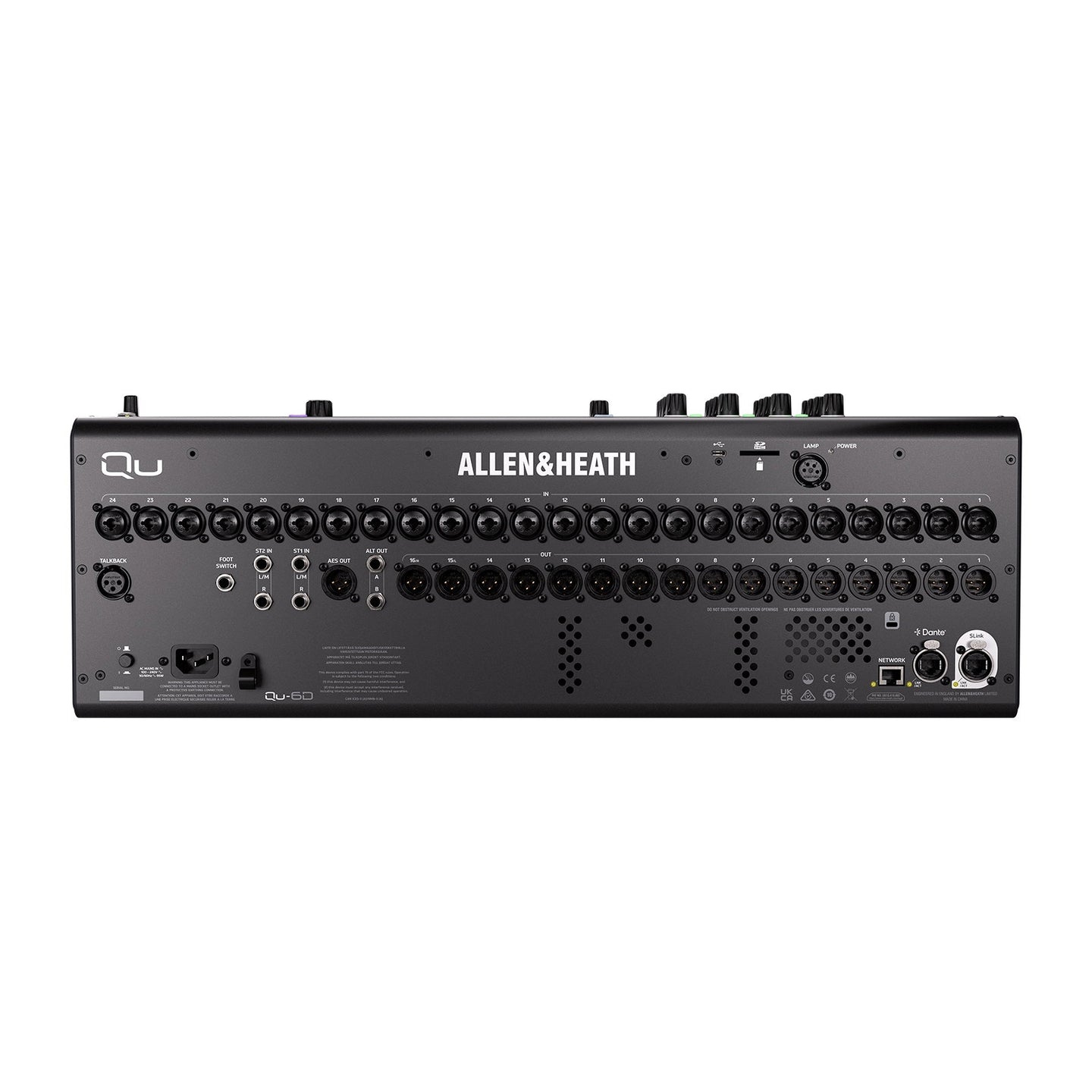 Allen & Heath Digital Mixing Console With 24 Faders and 16x16 Dante Qu-6D - Alternate View 1