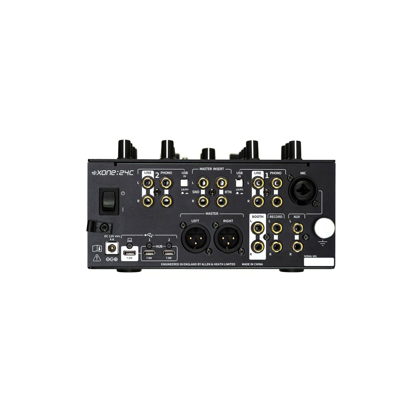 Allen & Heath DJ Mixer Xone:24C - Back Panel and Connections