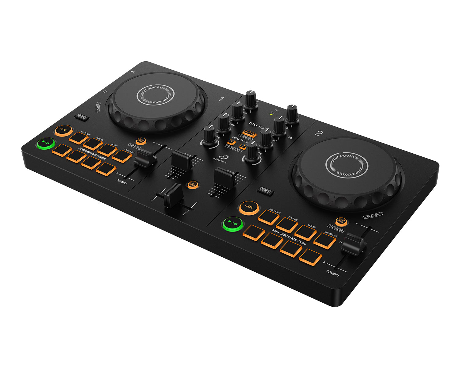 AlphaTheta DDJ-FLX2 2 Channel DJ rekordbox Controller - view 2