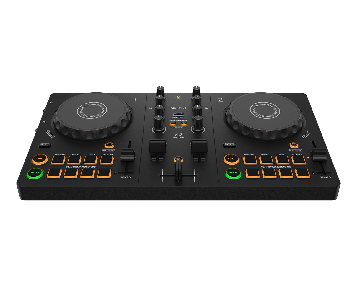AlphaTheta DDJ-FLX2 2 Channel DJ rekordbox Controller - view 1
